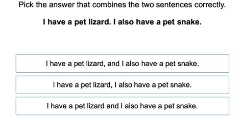 Comma to Combine Short Sentences 1 Exercise Education.com