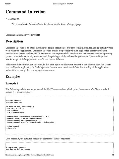 Command Injection PDF Parameter Programming) Computer