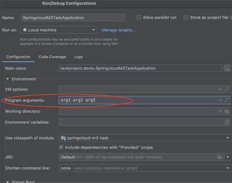 Command line arguments in intellij.  But I don't know how do achieve the same task in Int...