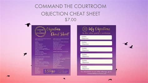 Command the Courtroom Objection Cheat Sheet