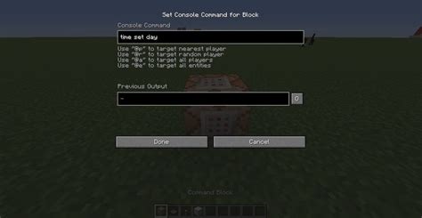 Command to make it daytime in minecraft