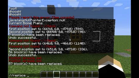 Command to replace blocks in minecraft. These commands change the physical blocks in the world. The /setblock command can set a single block while the /fill command can set multiple of the same block. The /clone command, on the other hand, will take a copy of blocks from one area and paste it into another. 