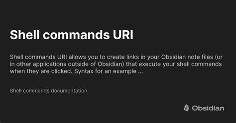 Commands Obsidian Advanced URI