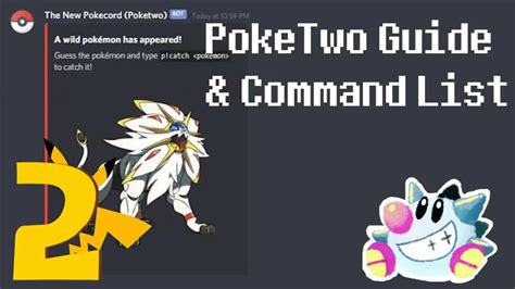 Commands for poketwo. Catch, level, and evolve pokémon. Trade with friends. Battle with other players. Compete to catch 'em all. 