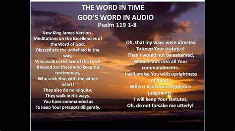 Commentary on Psalm 119:1-8 - Workin…