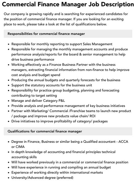 Commercial Finance Manager Jobs Reed.co.uk