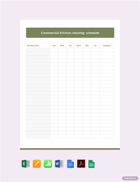 Commercial Kitchen Cleaning Chart Wow Blog