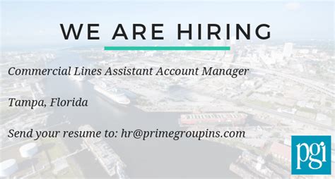 Commercial Lines Assistant Account Manager Tampa - Urgent …