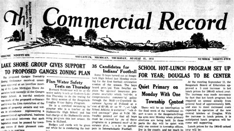 Commercial record newspaper. .  ...