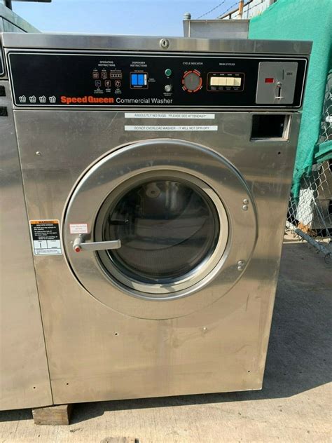 Commercial washer machine. Speed Queen has been the trusted name in washing machines since 1908. They are the largest commercial laundry equipment provider and take pride in manufacturing tough, reliable, long-lasting washers and dryers. Speed Queen has always taken the lead in innovating new features to deliver the best possible care for fabric. 