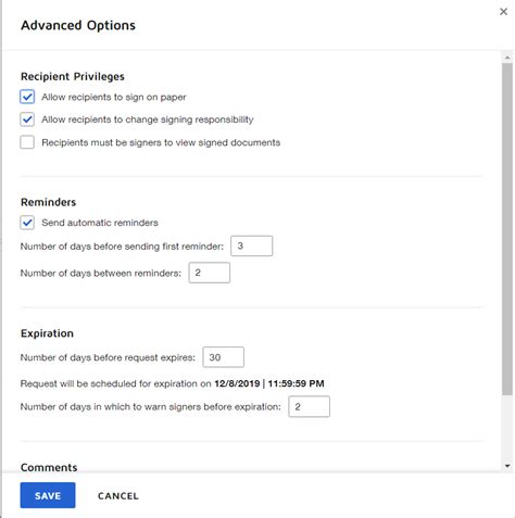 Common API Tasks🐈 Add Reminders and Expiration to an Envelope