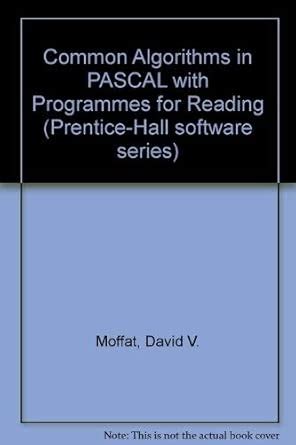Common Algorithms in Pascal with Programs for Reading (Spectrum Book)