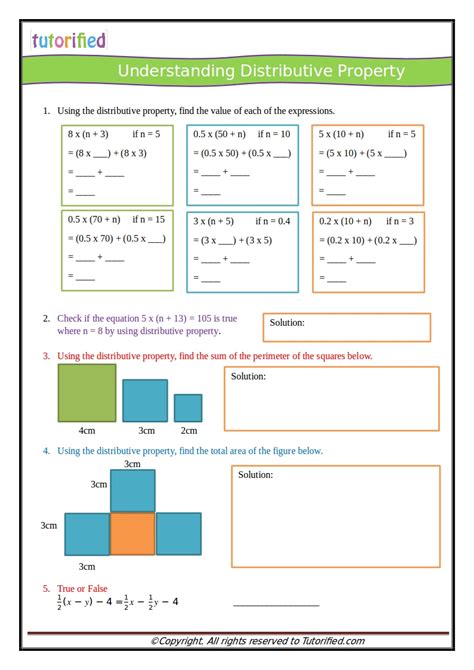 Common Core Distributive Property Worksheets