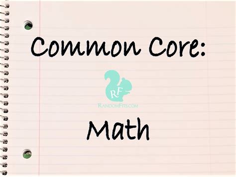 Common Core Math RandomFits