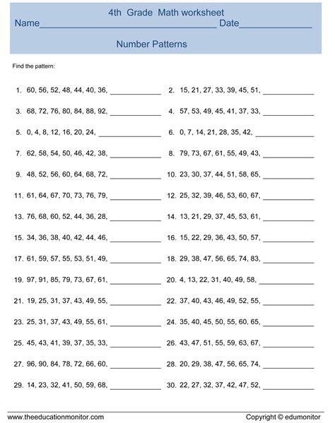 Common Core Number Patterns Math EduMonitor