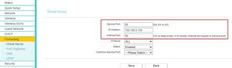 Common Service Port Tp Link