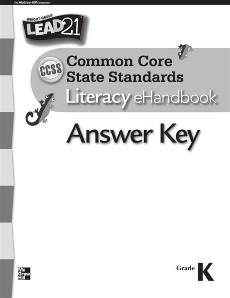 Common core state standards literacy ehandbook answer key. - Anita e os amigos em viagem.