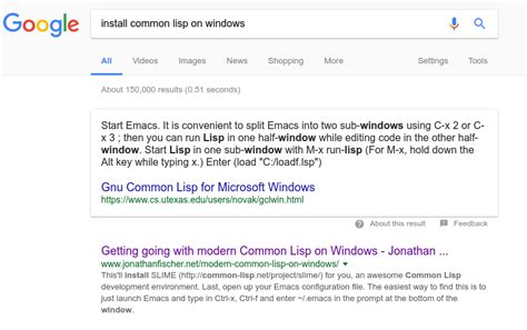 Common lisp windows.  Roswell is a Lisp implementation installer/manager, laun...