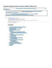 Common statistical tests are linear models Python port Eigenfoo