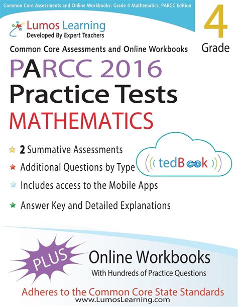 Read Online Common Core Assessments And Online Workbooks Grade 4 Mathematics Parcc Edition Common Core State Standards Aligned By Lumos Learning
