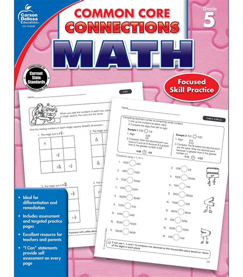 Read Online Common Core Connections Math Grade 5 By Carsondellosa