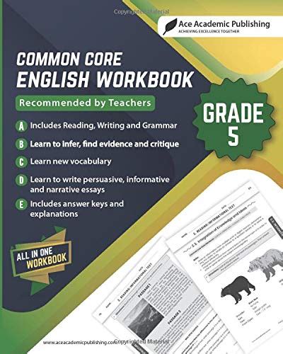 Read Online Common Core English Workbook Grade 8 English By Ace Academic Publishing