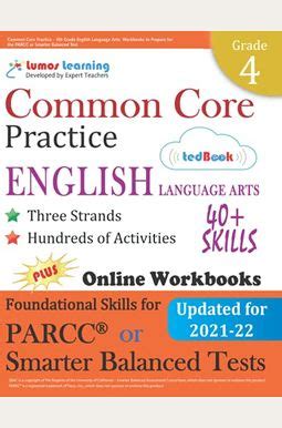 Read Online Common Core Practice  4Th Grade English Language Arts Workbooks To Prepare For The Parcc Or Smarter Balanced Test By Lumos Learning
