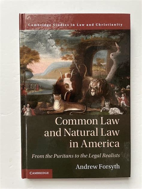 Read Online Common Law And Natural Law In America From The Puritans To The Legal Realists Law And Christianity By Andrew Forsyth