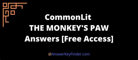 Commonlit monkey's paw answers. Things To Know About Commonlit monkey's paw answers. 