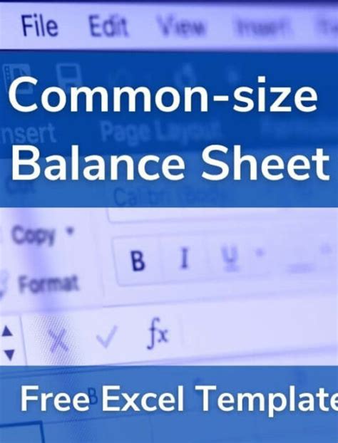 Commonsize Balance Sheet Excel Template 365 Financial Analyst