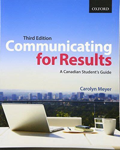 Communicating for results a canadian students guide 3rd edition. - Thomas lang coordinación creativa técnica avanzada del pie.