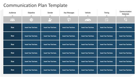 Communication Plan Table PowerPoint Template SlideModel