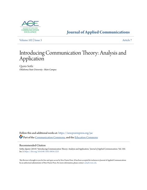 Communication Theories Request PDF - ResearchGate