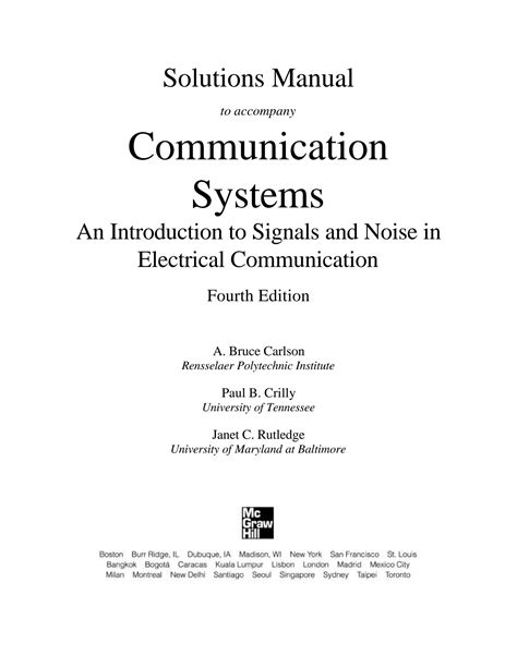 Communication systems carlson 5th solution manual. - Geführte mathematik leicht gemacht klasse 3 von lisa willman.