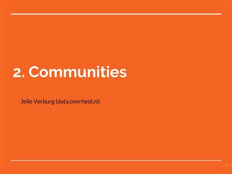 Communities Data overheid