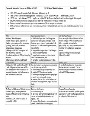 Community Alternatives Program for Children - NCDHHS