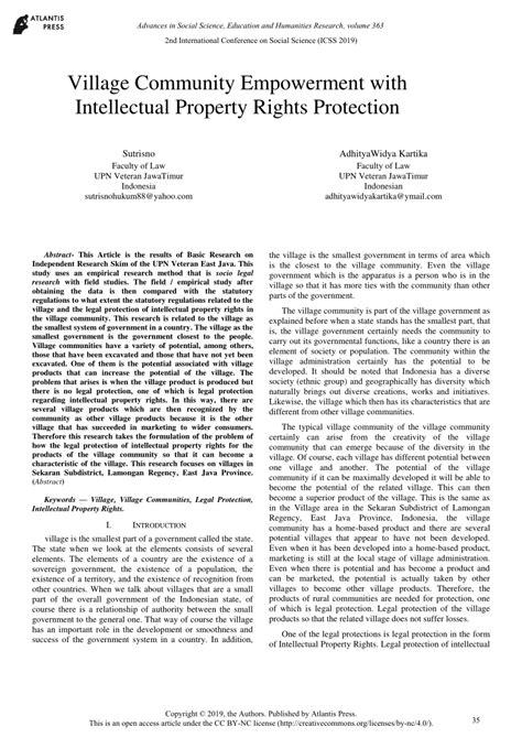 Community Empowerment and Intellectual Property Protection