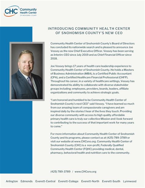 Community Health Center of Snohomish County CEO and Leadership …