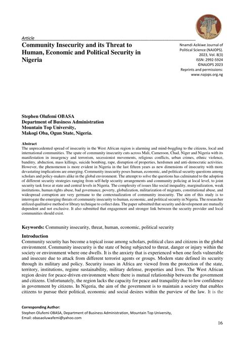 Community Of Insecurity