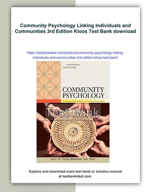 Community Psychology Linking Individuals And Communities 3rd Edition