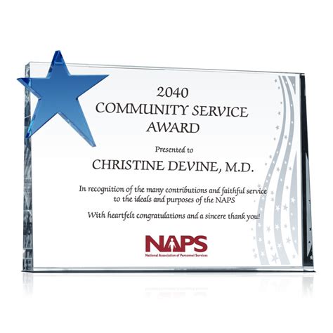 Community awards examples. The “Making A Difference Community Service Award" was developed to honor persons who are making significant contributions to their community through their time, actions, … 