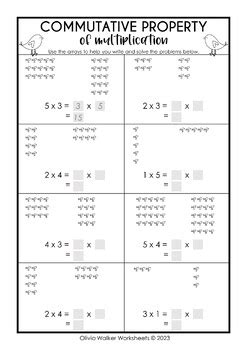 Commutative Property Of Multiplication Printable Worksheets Education Com