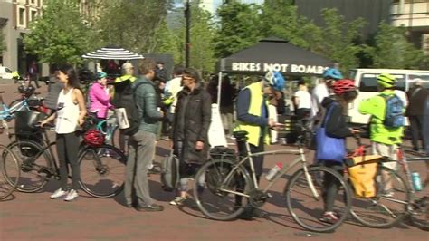 Commuters mark National Bike to Work Day in Boston