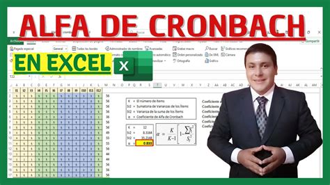 Como Calcular el Alfa de Crombach con Excel - YouTube