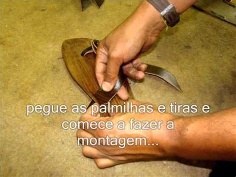 Como fazer chinelo de couro - YouTube