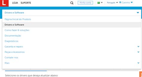 Como navegar e baixar software ou drivers Lenovo no site de …