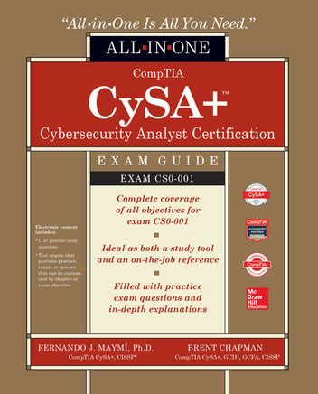 Read Comptia Cysa Cybersecurity Analyst Certification Allinone Exam Guide Exam Cs0001 By Fernando Maymi