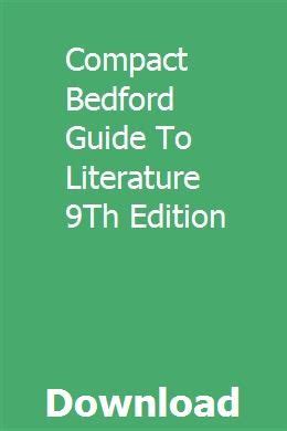 Compact bedford guide to literature 9th edition. - Revision del genero bistropogon l'hrt., nominum conservatos (phanerogamarum monographiae).