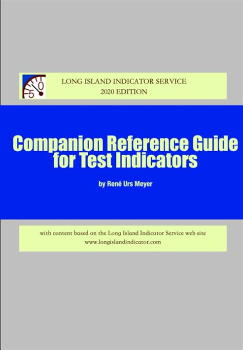 Read Companion Reference Guide For Test Indicators Long Island Indicator Service By Rene Urs Meyer