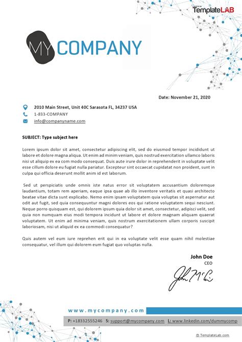 Company Letterhead Template